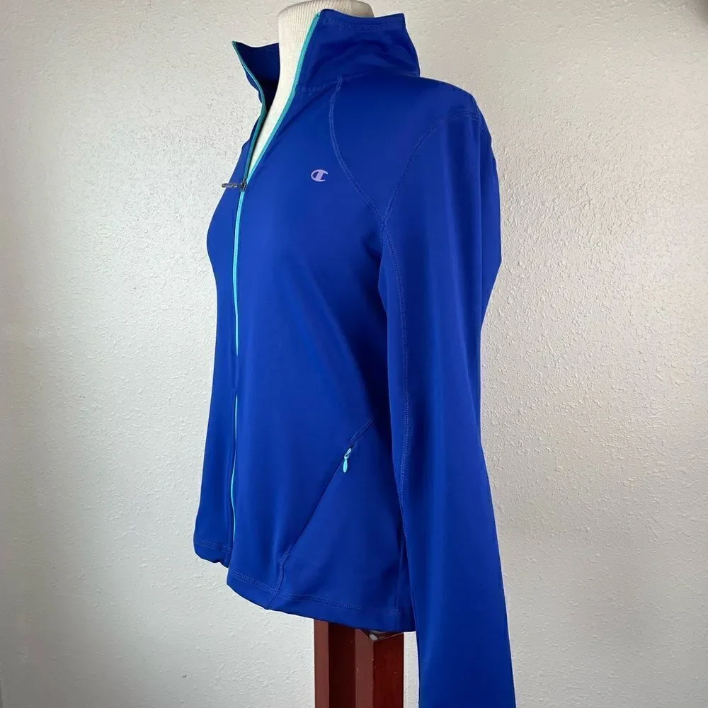 Champion Double Dry Full Zip Jacket Size L EUC
